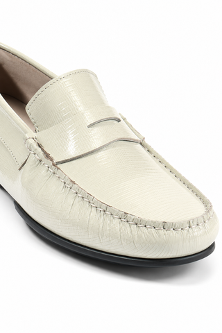 Cesare Paciotti Fumo Textured Patent Moccasins (CPM2347)-AmbrogioShoes