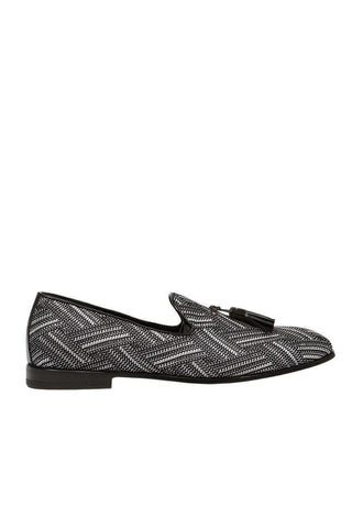 Cesare Paciotti Glam Black Silver Moccassins (CPM5355)