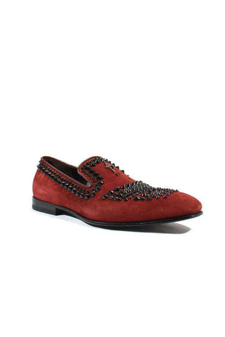 Cesare Paciotti Kid Suede Melanzana Bordeaux Suede Loafers (CPM2501)-AmbrogioShoes