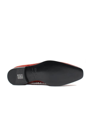 Cesare Paciotti Kid Suede Melanzana Bordeaux Suede Loafers (CPM2501)