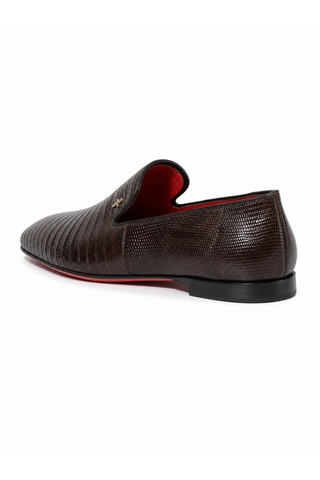 Cesare Paciotti Lizard Fondente Loafer-AmbrogioShoes