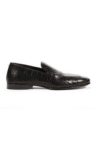 Cesare Paciotti Loafers Croc Embossed Cocco Lux Black PK (CPM5448)-AmbrogioShoes