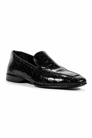 Cesare Paciotti Loafers Croc Embossed Cocco Lux Navy (CPM5449)-AmbrogioShoes