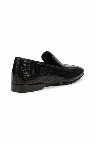 Cesare Paciotti Loafers Croc Embossed Cocco Lux Navy (CPM5449)-AmbrogioShoes