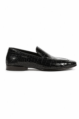 Cesare Paciotti Loafers Croc Embossed Cocco Lux Navy (CPM5449)-AmbrogioShoes