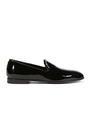 Cesare Paciotti Loafers Patent Calf Black Designer Formal Shoes (CPM5463)-AmbrogioShoes