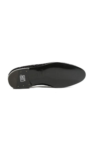 Cesare Paciotti Loafers Suede Paill Flock EclipseA Navy (CPM5486)-AmbrogioShoes