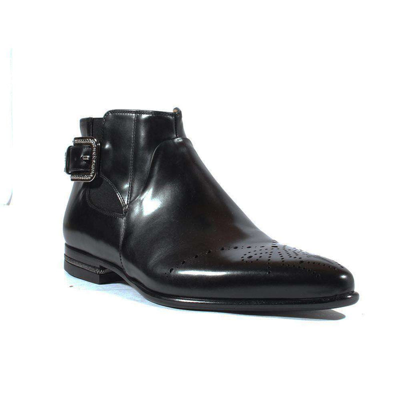 Cesare Paciotti Luxury Italian Italian Mens Shoes Magic Baby Black Leather Boots (CPM2612)-AmbrogioShoes