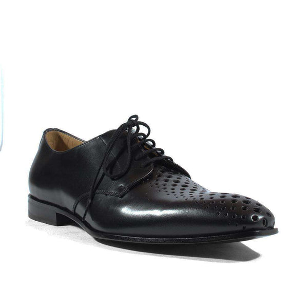 Cesare Paciotti Luxury Italian Italian Mens Shoes Magic Baby Black Leather Oxfords (CPM2656)-AmbrogioShoes