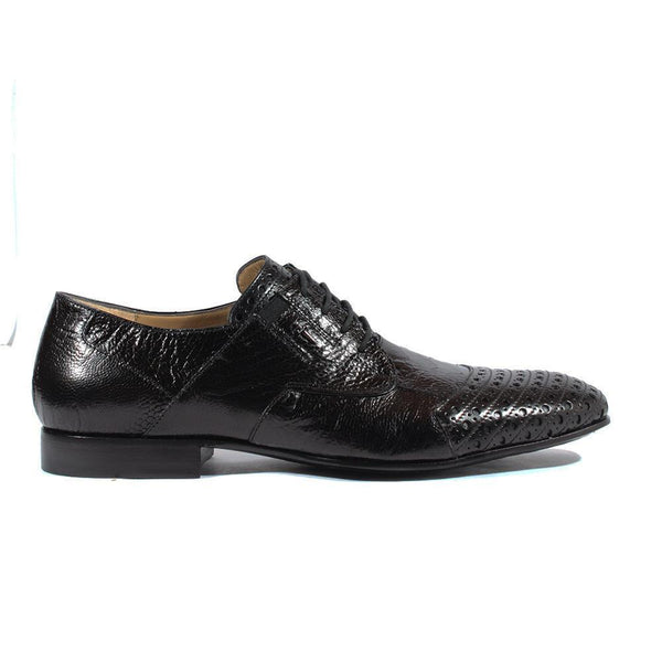 Cesare Paciotti Luxury Italian Italian Mens Shoes Magic Baby Black Struz Leather Oxfords (CPM2617)-AmbrogioShoes