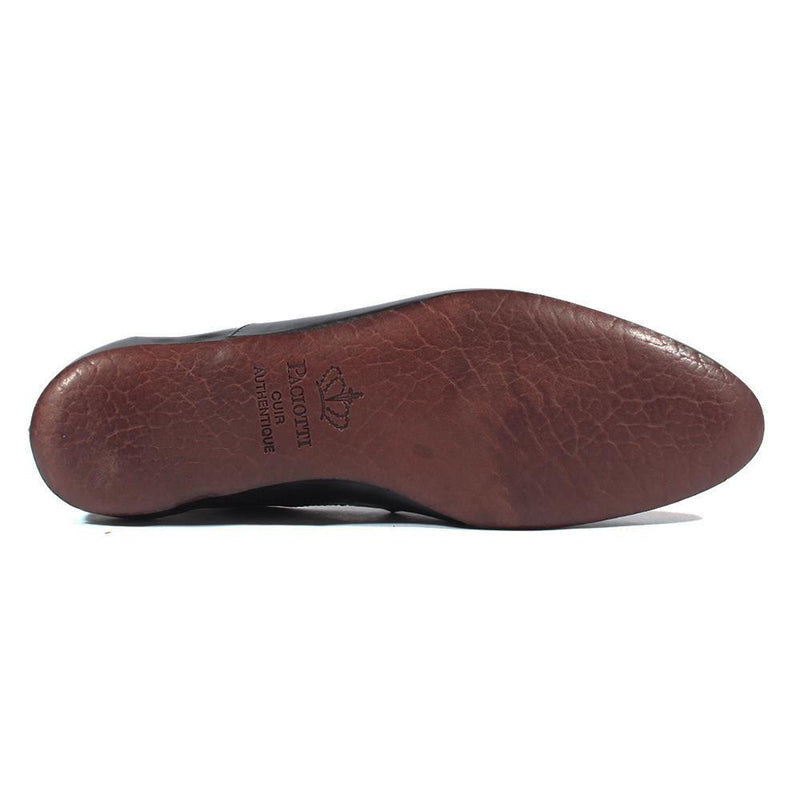 Cesare Paciotti Luxury Italian Italian Mens Shoes Nappa Soft Black Leather Loafers (CPM2610)-AmbrogioShoes