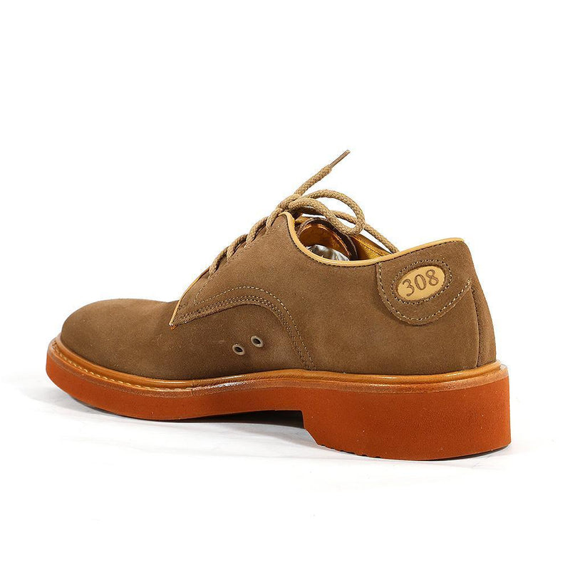 Cesare Paciotti Luxury Italian Italian Mens Shoes Pollock Taupe 308 Madison Suede Oxfords (CPM2701)-AmbrogioShoes
