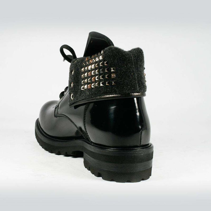 Cesare Paciotti Luxury Italian Men Shoes Baio Black Oasi Piombo Leather Boots (CPM2294)-AmbrogioShoes