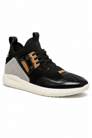 Cesare Paciotti Luxury Italian Men's 4US Bac Cuoio Black Sneakers (CPM5316)-AmbrogioShoes