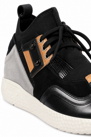 Cesare Paciotti Luxury Italian Men's 4US Bac Cuoio Black Sneakers (CPM5316)-AmbrogioShoes