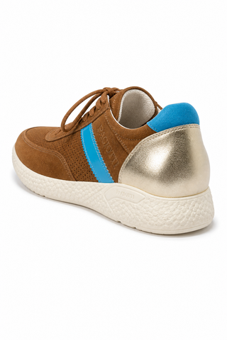 Cesare Paciotti Luxury Italian Men's 4US Cam Cuoio Lam Oro Brown Sneakers (CPM5318)-AmbrogioShoes
