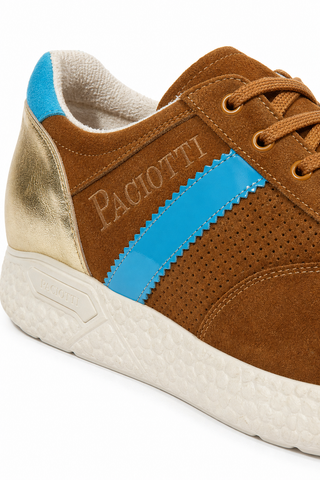 Cesare Paciotti Luxury Italian Men's 4US Cam Cuoio Lam Oro Brown Sneakers (CPM5318)-AmbrogioShoes