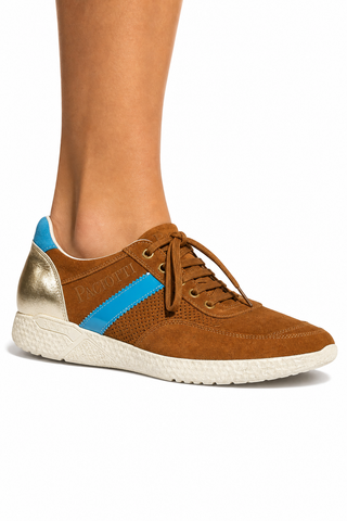 Cesare Paciotti Luxury Italian Men's 4US Cam Cuoio Lam Oro Brown Sneakers (CPM5318)-AmbrogioShoes