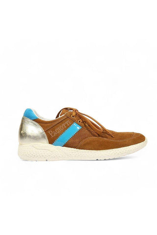 Cesare Paciotti Luxury Italian Men's 4US Cam Cuoio Lam Oro Brown Sneakers (CPM5318)-AmbrogioShoes
