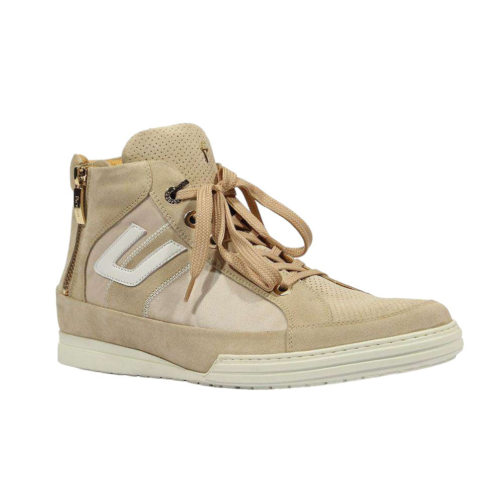 Cesare Paciotti Luxury Italian Men's 4US Cam NY Sam Beige Sneakers