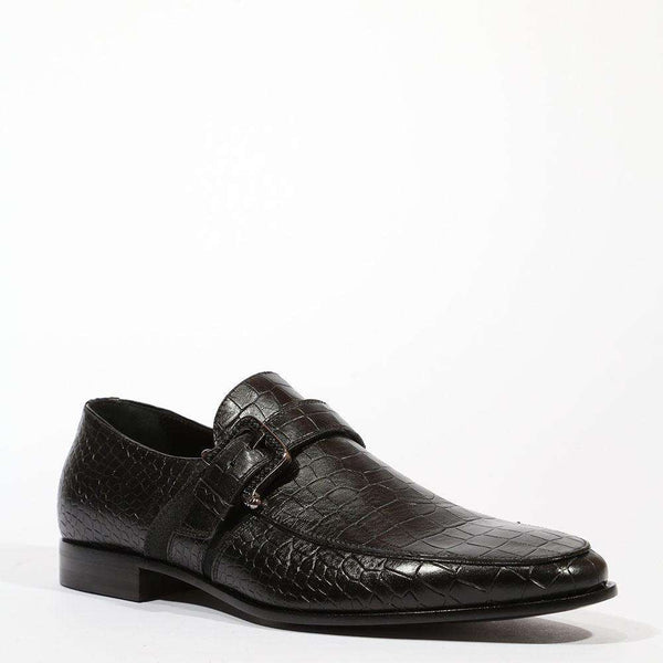 Cesare Paciotti Luxury Italian Men's Cocco Soft Black buckled Loafers (CPM5327)-AmbrogioShoes