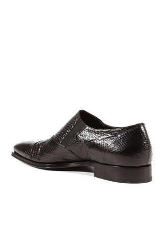 Cesare Paciotti Luxury Italian Men's Designer Shoes Ayer Lux Black Snake Embossed Loafers (CPM3072)-AmbrogioShoes