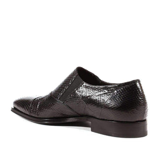 Cesare Paciotti Luxury Italian Men's Designer Shoes Ayer Lux Black Snake Print Loafers (CPM3072)-AmbrogioShoes