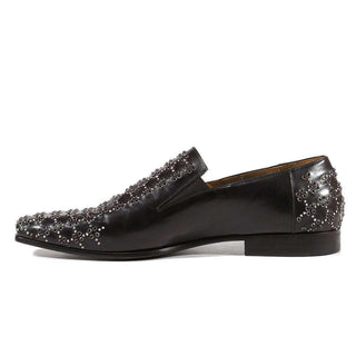 Cesare Paciotti Luxury Italian Men's Designer Shoes Baby Lux Black Leather Loafers (CPM3118)-AmbrogioShoes