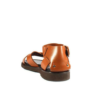 Cesare Paciotti Luxury Italian Men's Designer Shoes Biscotto Buckle Logo Leather Sandals (CPM2377)-AmbrogioShoes