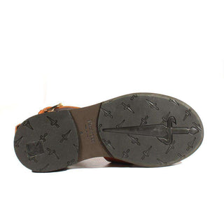 Cesare Paciotti Luxury Italian Men's Designer Shoes Biscotto Buckle Logo Leather Sandals (CPM2377)-AmbrogioShoes