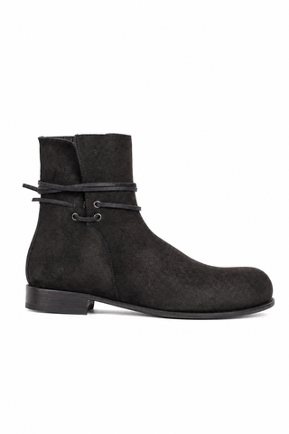 Cesare Paciotti Black Suede Boots (CPM2019) - Outside Side Profile