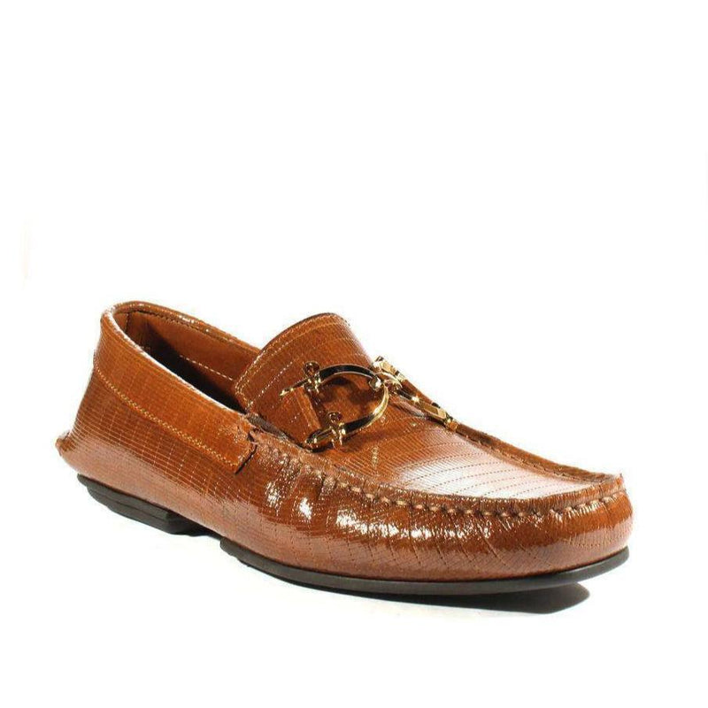 Cesare Paciotti Luxury Italian Mens Shoes Brown Glass Leather Moccasins (CPM2351)-AmbrogioShoes