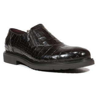 Cesare Paciotti Luxury Italian Men's Designer Shoes Cocco Lux Rete Black Loafers (CPM5000)-AmbrogioShoes