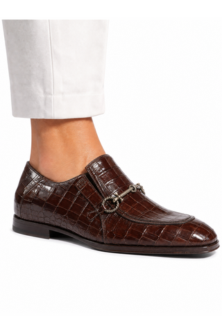 Cesare Paciotti Luxury Italian Men's Designer Shoes Cocco Lux T Moro Brown Loafers (CPM5003)-AmbrogioShoes