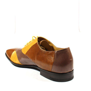 Cesare Paciotti Luxury Italian Men's Designer Shoes Dan Lux Biscotto / Ocra Leather Oxfords (CPM2424)-AmbrogioShoes