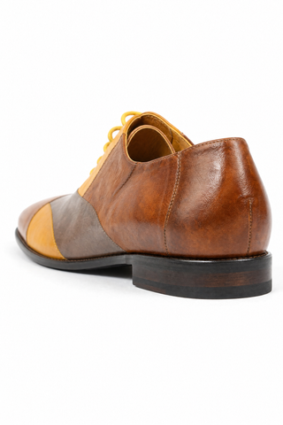 Cesare Paciotti Luxury Italian Men's Designer Shoes Dan Lux Biscotto / Ocra Leather Oxfords (CPM2424)-AmbrogioShoes