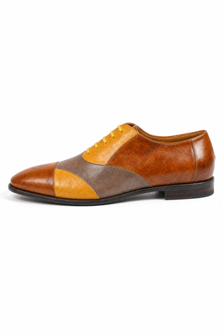 Cesare Paciotti Luxury Italian Men's Designer Shoes Dan Lux Biscotto / Ocra Leather Oxfords (CPM2424)-AmbrogioShoes