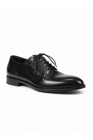 Cesare Paciotti Luxury Italian Men's Designer Shoes Dark Calf Black Dan Q Leather Oxfords (CPM2572)-AmbrogioShoes