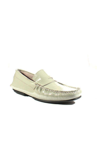 Cesare Paciotti Luxury Italian Men's Designer Shoes Fumo Textured Patent Moccasins (CPM2347)-AmbrogioShoes