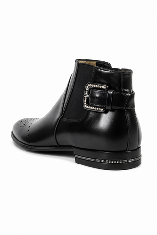 Cesare Paciotti Luxury Italian Men's Designer Shoes Magic Baby Black Leather Boots (CPM2612)