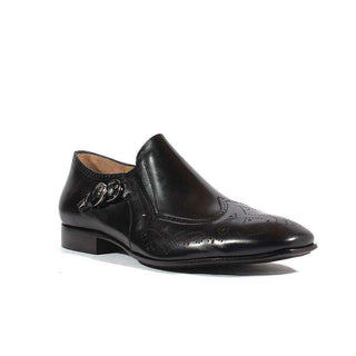 Cesare Paciotti Luxury Italian Men's Designer Shoes Magic Baby Black Leather Loafers (CPM2664)-AmbrogioShoes