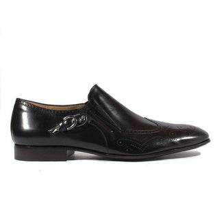 Cesare Paciotti Luxury Italian Men's Designer Shoes Magic Baby Black Leather Loafers (CPM2664)-AmbrogioShoes