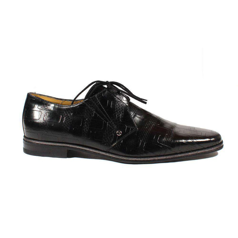 Cesare Paciotti Luxury Italian Mens Shoes Magic Baby Black Leather Oxfords (CPM2418)-AmbrogioShoes