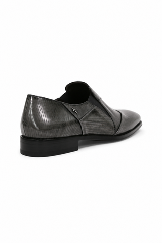 Cesare Paciotti Luxury Italian Men's Designer Shoes Magic Old Antracite Leather Loafers (CPM2582)
