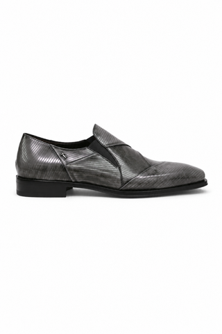Cesare Paciotti Luxury Italian Men's Designer Shoes Magic Old Antracite Leather Loafers (CPM2582)