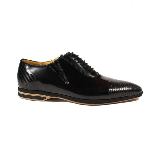 Cesare Paciotti Luxury Italian Mens Shoes Magic Old Black Leather Oxfords (CPM2413)-AmbrogioShoes