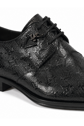 Cesare Paciotti Luxury Italian Men's Designer Shoes Magic Old Black R Leather Oxfords (CPM2587)