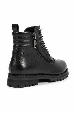 Cesare Paciotti Luxury Italian Men's Designer Shoes Nilo Black An Leather Boots (CPM2532)