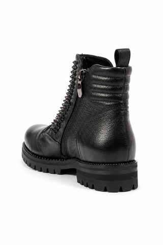 Cesare Paciotti Luxury Italian Men's Designer Shoes Nilo Black An Leather Boots (CPM2532)