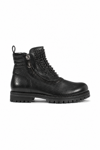 Cesare Paciotti Luxury Italian Men's Designer Shoes Nilo Black An Leather Boots (CPM2532)
